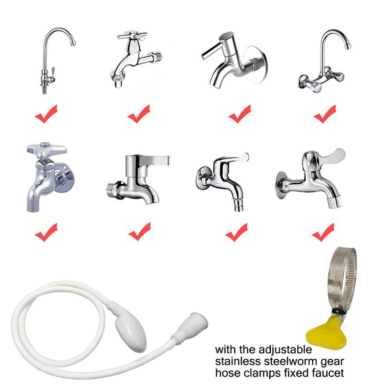 U-BCOO Sink Spray Rubber Hose Portable Shampoo Sprayer (1M hose) - Image 5